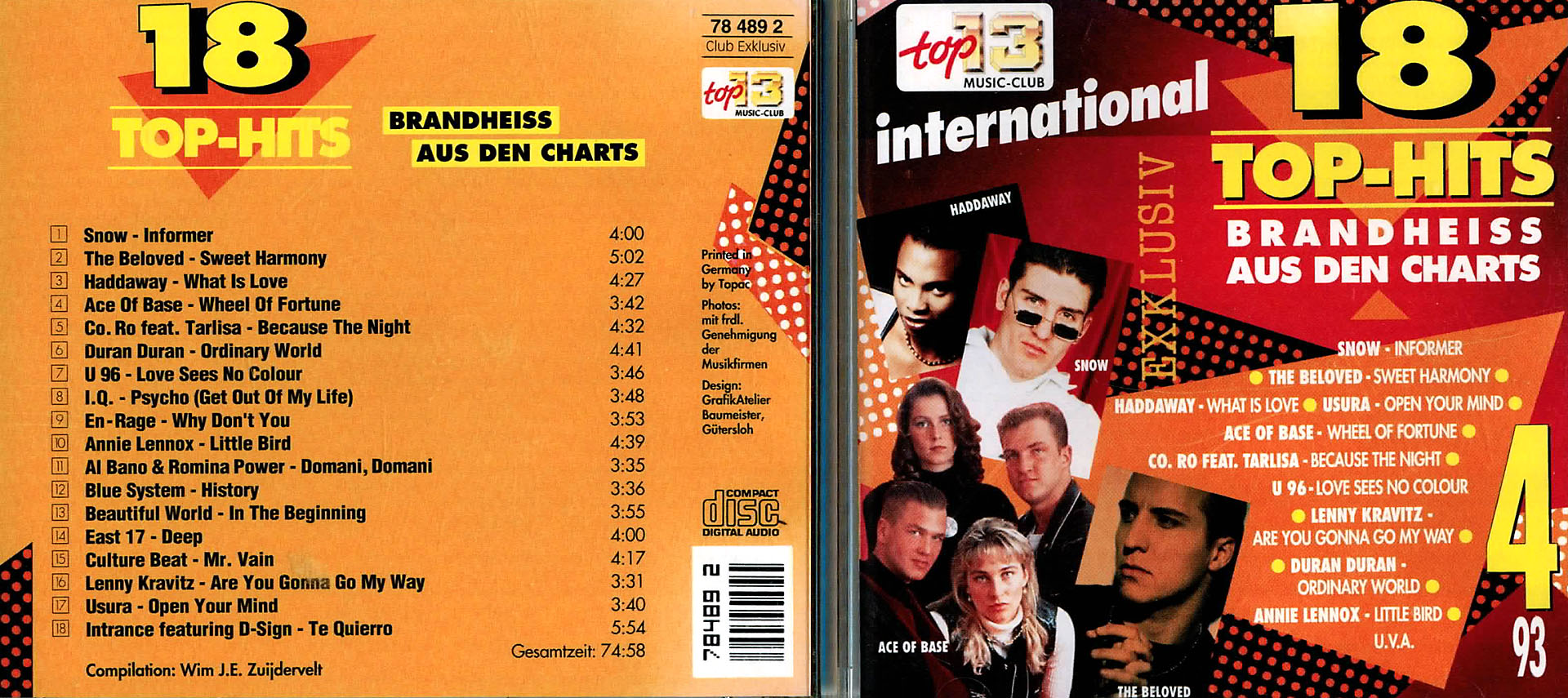 18 Top Hits aus den Charts 4/93 - Informer / Haddaway / Ace Of Base / Lenny Kravitz u.v.a.m